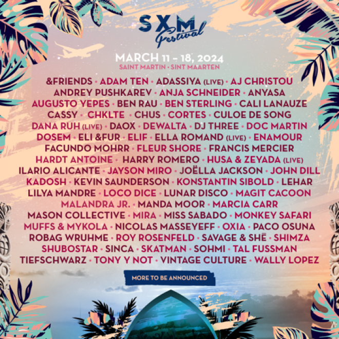 El Festival SXM anuncia su line-up completo para la edición de 2024 en el Caribe