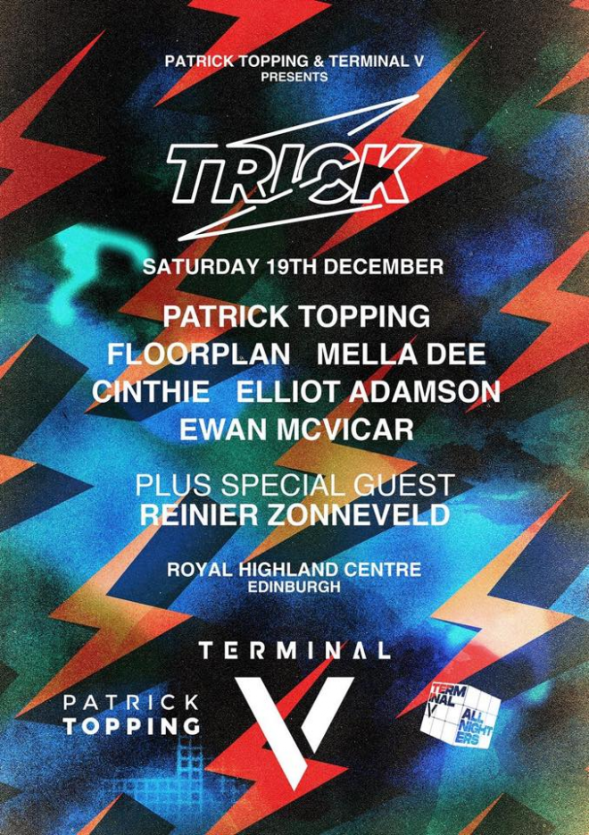 Patrick Topping será el anfitrión del evento Trick en Edimburgo como parte de la serie All Nighter de Terminal V